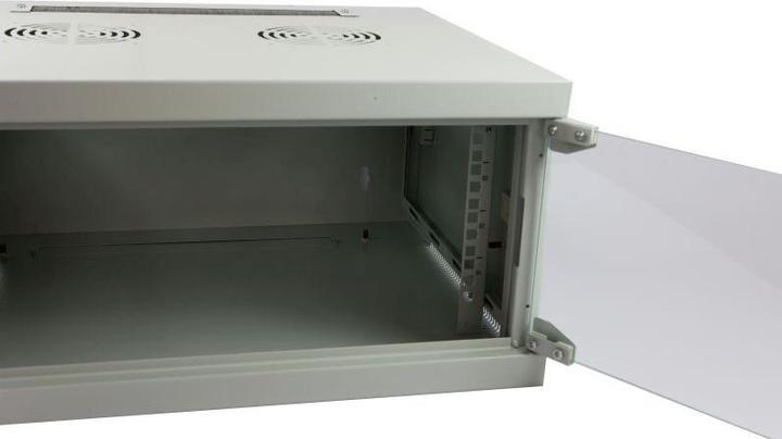 Actual product image Allnet 19 Wall-mounted enclosure 6U W541 / D445mm 1-piece *light grey* SMQ series (6 RU, 19 inch rack)