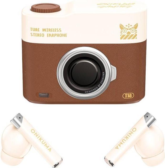 Actual product image Onikuma T18 Bluetooth In-Ear Earphones Brown (18 h, Wireless)