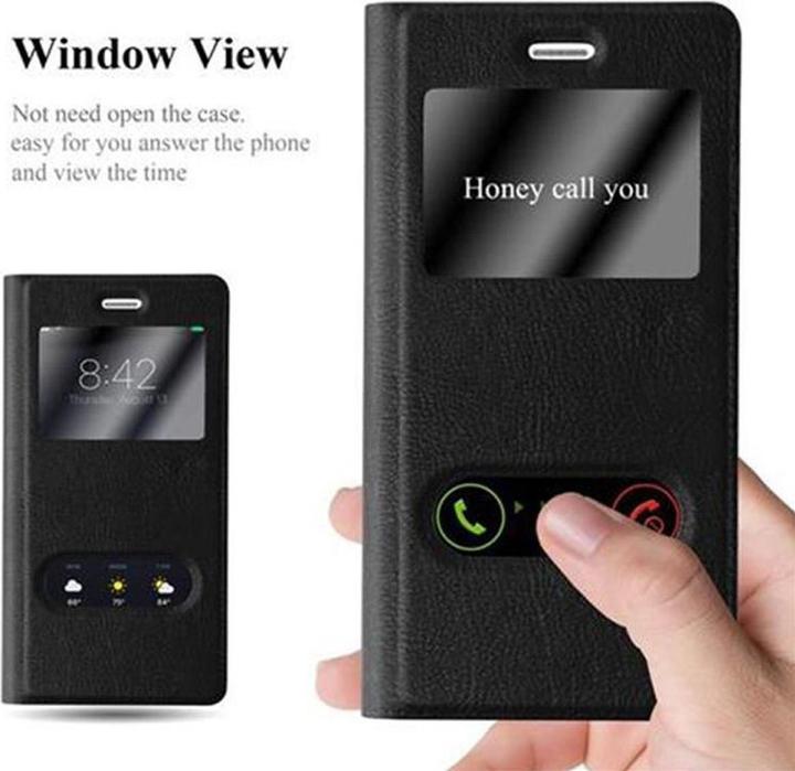 Produktbild Cadorabo Book mit View Doppelfenster Cover (Huawei P8 Lite)