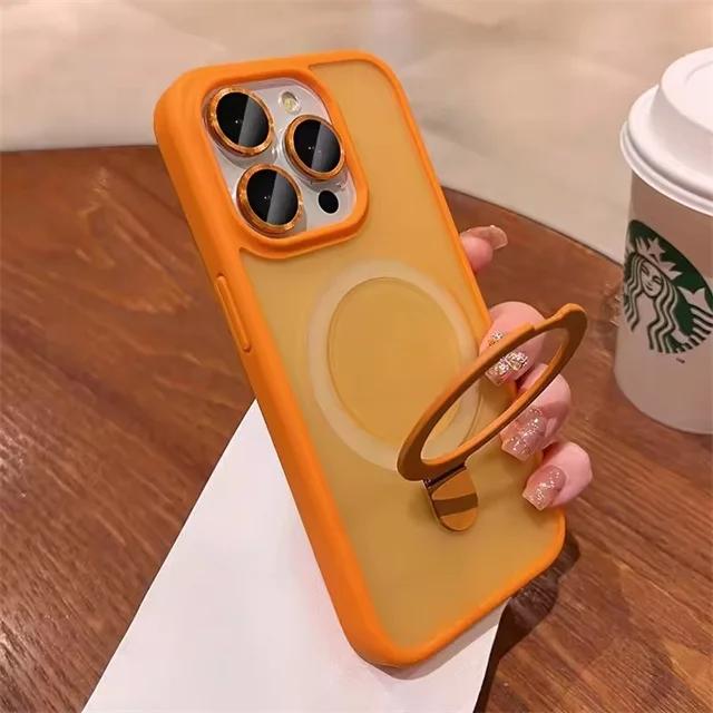 Immagine prodotto RPD Apple iPhone 13 Pro - MagSafe Stand Etui mit Kameraschutz, orange, Matt (Apple iPhone 13 Pro)