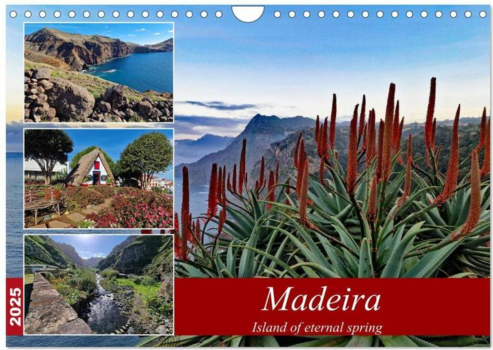 Actual product image Madeira island of eternal spring (Wall Calendar 2025 DIN A4 landscape), 12 Month Wall (A4, English)