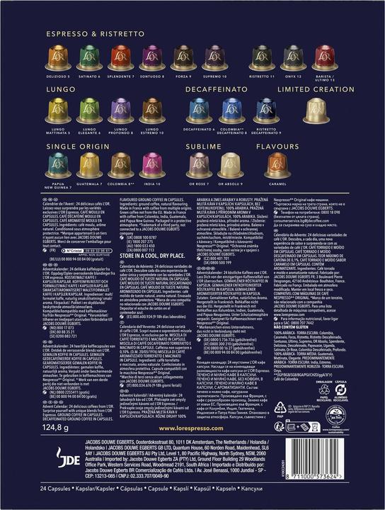 Image du produit L’OR Espresso Calendrier de l'Avent (24 x Port.)