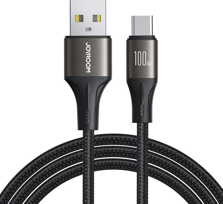 Image du produit Joyroom Light-Speed ​​​​Series SA25-AC6 Câble de transfert rapide USB-A / USB-C 100W 2m - Noir (2 m)