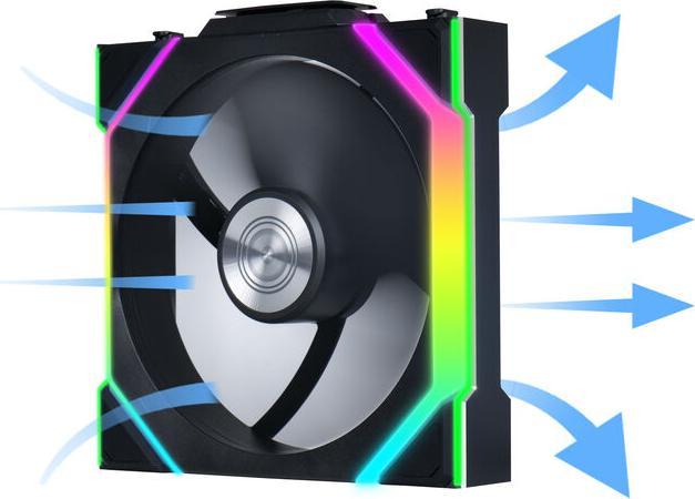 Actual product image Lian-Li UNI FAN SL Wireless ARGB PWM fan - 120 mm, black (120 mm, 1 x)
