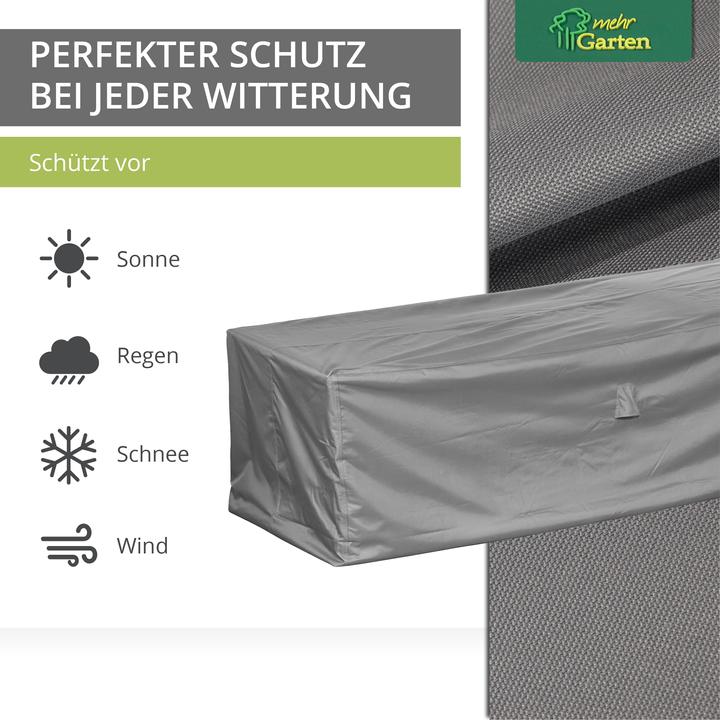 Produktbild Mehr Garten Schutzhülle für Gartenecksofa | 200 x 90 x 80 cm | Oxford 600D gewebtes Polyester