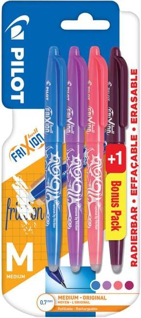 Pilot FriXion Ball 0.7mm (Tintenfass, Rot, Rosa, Blau, Violett)