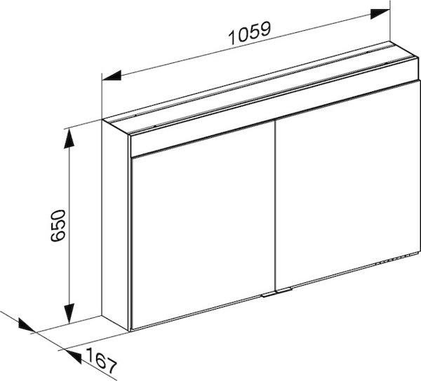 Immagine prodotto Keuco Mobile a specchio Edition 400 21522, a parete, 1060x650x167 mm