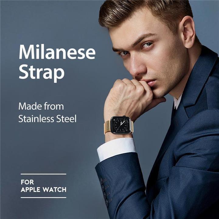 Immagine prodotto Dux Ducis Bracciale Milanese Pro Apple Watch 42/44/45/49MM - Oro (42 mm, 45 mm, 49 mm, 44 mm, Acciaio inossidabile)