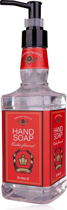 Accentra Handseife VODKA FLAVOR in Vodkaflasche, 480ml, Duft: Vodka, Farbe: rot/transparent, VE 6/24 (Handseife Nachfüllpackung, 480 ml)