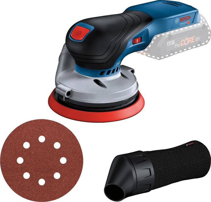 Expert for Wood+Paint, 1x Schleifblatt C430, 120, Schleifteller 125 mm, Bosch GEX 18V-125 Exzenterschleifer, Staubbeutel