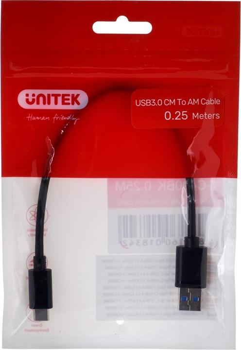 Actual product image Unitek USB A – USB C (0.25 m, USB 3.0)
