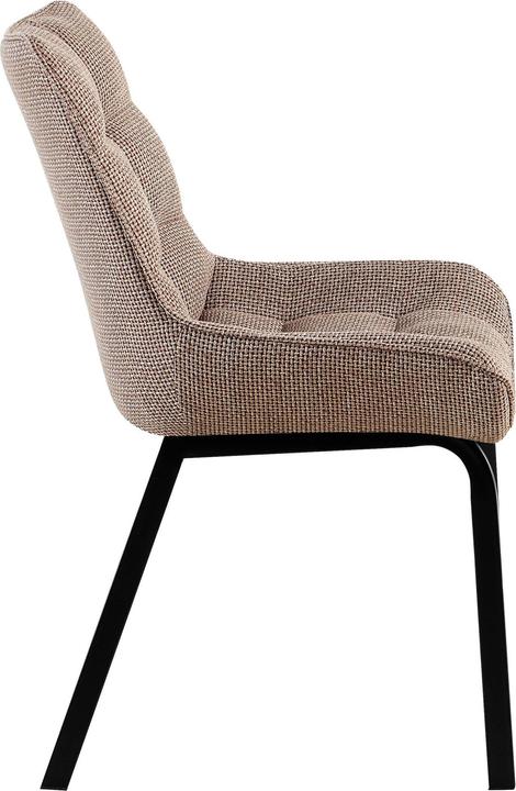 Image du produit Swisshandel24 Chaise Saranda Tissu noir, brun terra