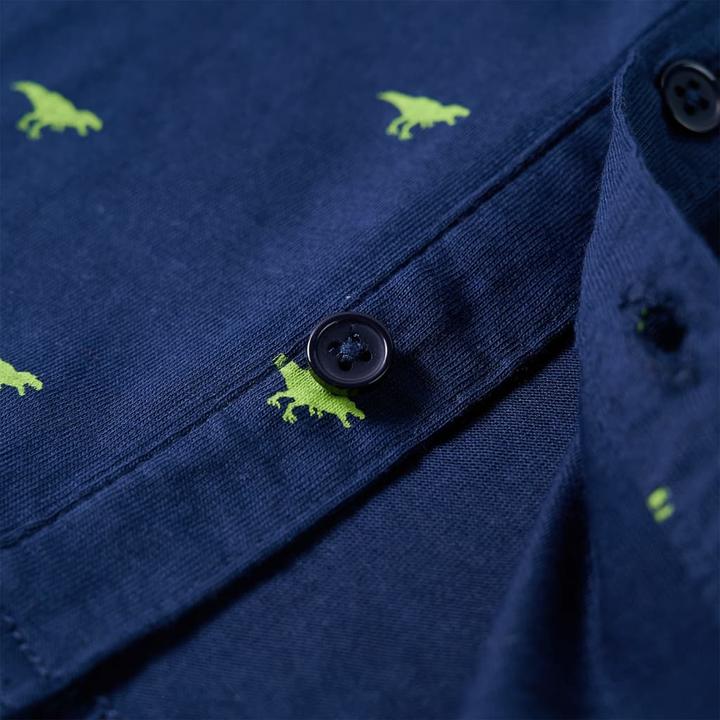 Actual product image VidaXL Children's shirt navy blue 92,Material: 100 % cotton,Colour (92)