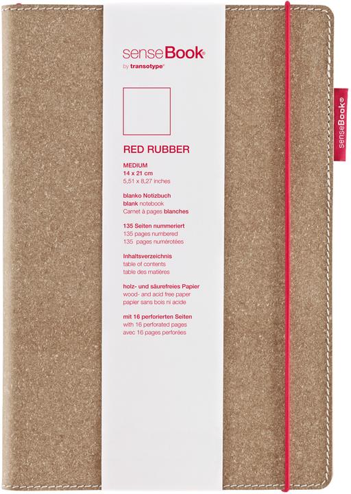 Transotype senseBook RED RUBBER (A5, Lined, Hardcover)