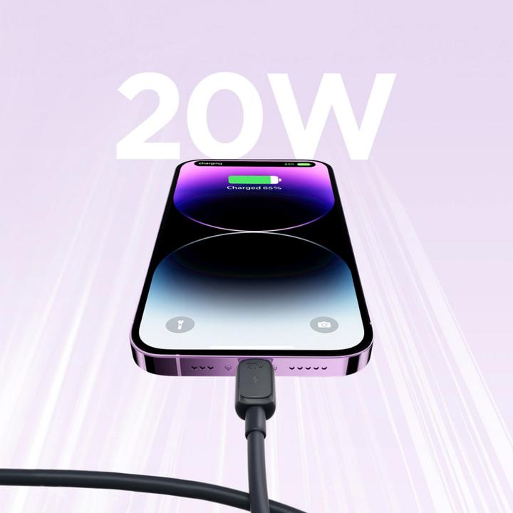 Immagine prodotto Joyroom Cavo USB-C - Lightning della serie Color 20W, 1,2 m - Nero (1.20 m, USB 3.2 Gen 2)