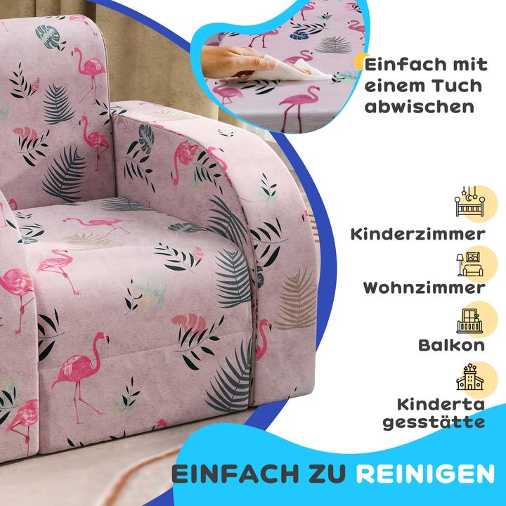Produktbild Aiyaplay Kindersessel Schaumstoff, Polyester Rosa (Kindersessel)