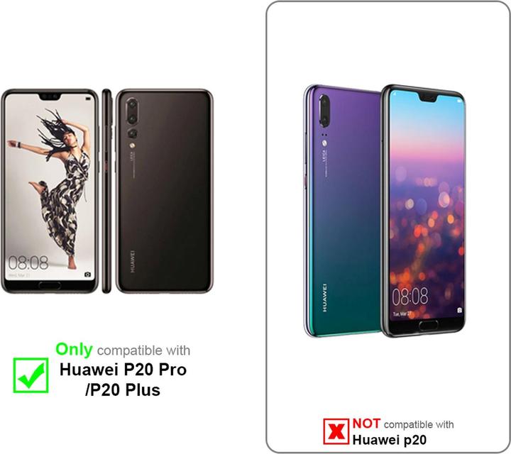 Image du produit Cadorabo TPU Couverture en verre rayé (Huawei P20 Pro, Huawei P20 Plus)