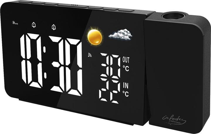 Produktbild Infactory Funk-Wetterstation mit Projektionswecker, Aussensensor