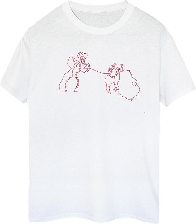 Immagine prodotto Disney Lady And The Tramp Spaghetti Outline Maglietta Ampia Donna (L)