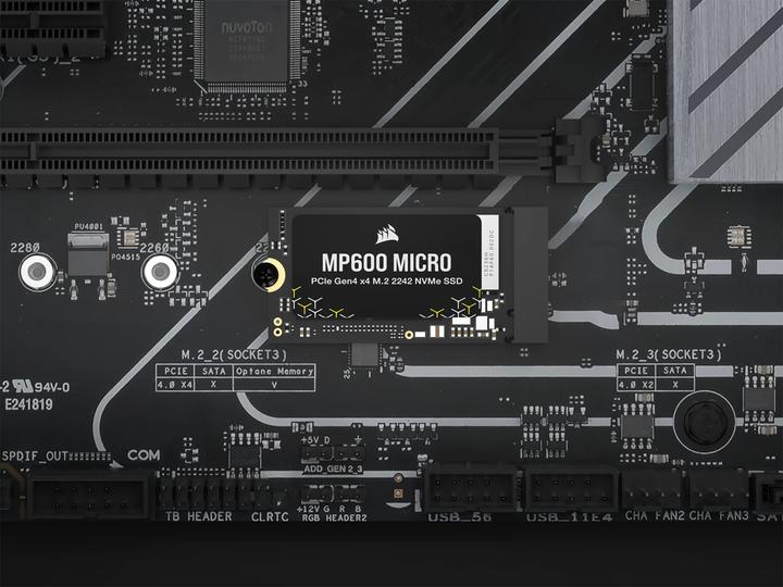 Actual product image Corsair MP600 MICRO 2TB NVMe PCIe M.2 2242 SSD (2000 GB, M.2 2242)