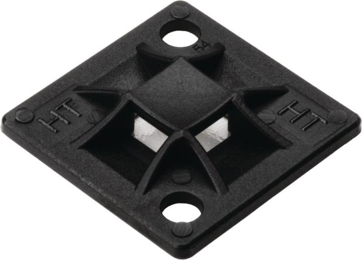 Actual product image HellermannTyton Q-mount 40 x 40 mm, adhesive (Metal cable ties, 40 mm, 50 pcs.)