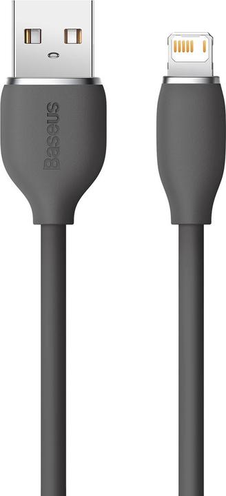 Image du produit Baseus Jelly Liquid Silica Gel Fast Charging Data Cable USB to iP 2.4A 1.2m Black (1.20 m, USB 2.0)