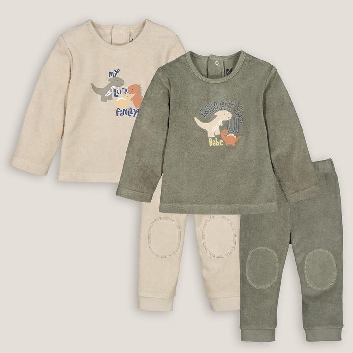 La Redoute Collections 2er-Pack Frottee-Pyjamas Dinos (86)