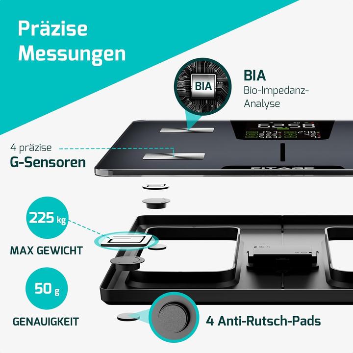 Produktbild Fitage Körperfettwaage (225 kg)