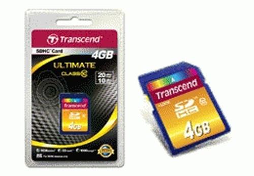 Actual product image Transcend SDHC 200x (4 GB, SDHC, U1, UHS-I)