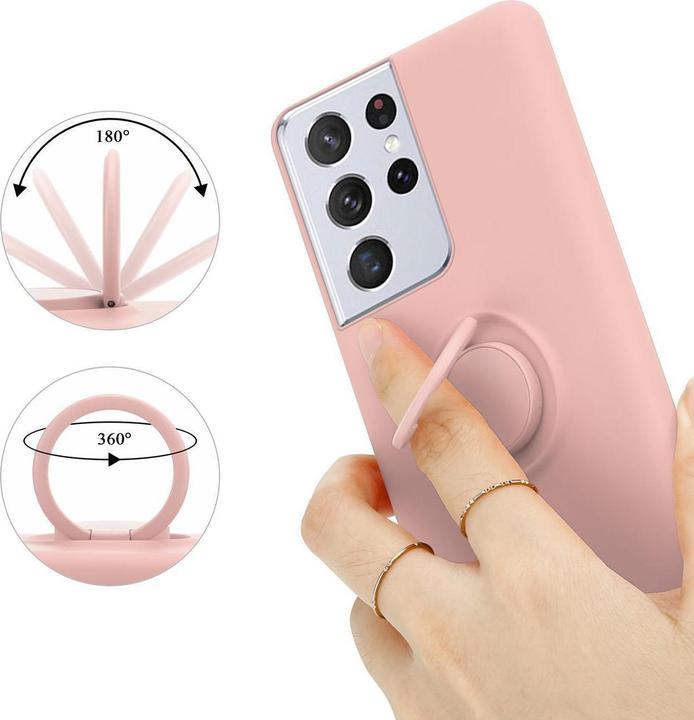 Actual product image Cadorabo TPU Liquid Ring Silicone Case Cover (Samsung Galaxy S21 Ultra)