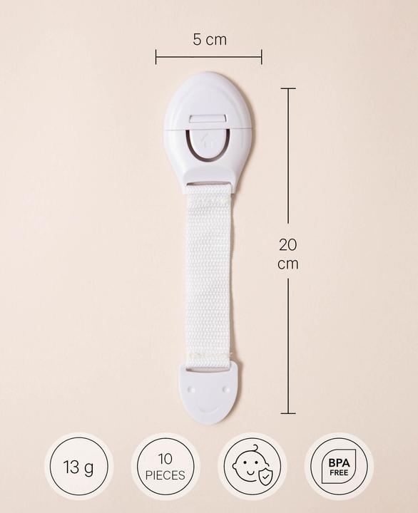 Image du produit Esmée Sécurité enfants universelle, lot de 10 pour armoires et tiroirs