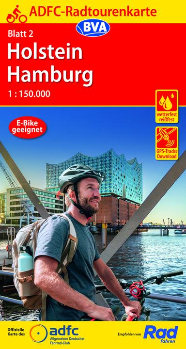 Produktbild ADFC-Radtourenkarte 2 Holstein Hamburg