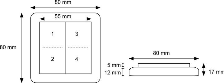 Image du produit OK-Line Standard interrupteur 4 voies Piezo 12/24 V