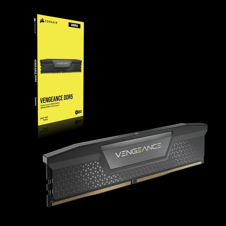 Produktbild Corsair DDR5 64GB PC 6600 CL32 KIT (2x32GB) VENGEANCE Black retail (2 x 32GB, 6600 MHz, DDR5-RAM, DIMM)