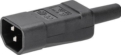 Produktbild Kaiser 749/sw Kaltgeräte-Steckverbinder 749 Stecker, gerade Gesamtpolzahl: 2 + P