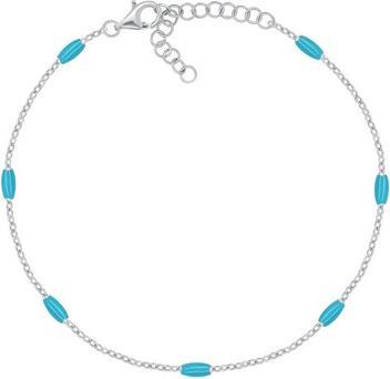 Brilio Silver Silver Bracelet With Turquoise Beads