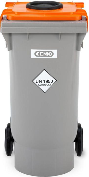 Immagine prodotto Cemo Contenitore per la raccolta di bombolette spray, con rotelle, capacità 120 l