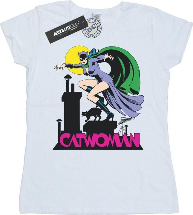 Actual product image Womens/Ladies Catwoman Text Logo Cotton T-Shirt (M)