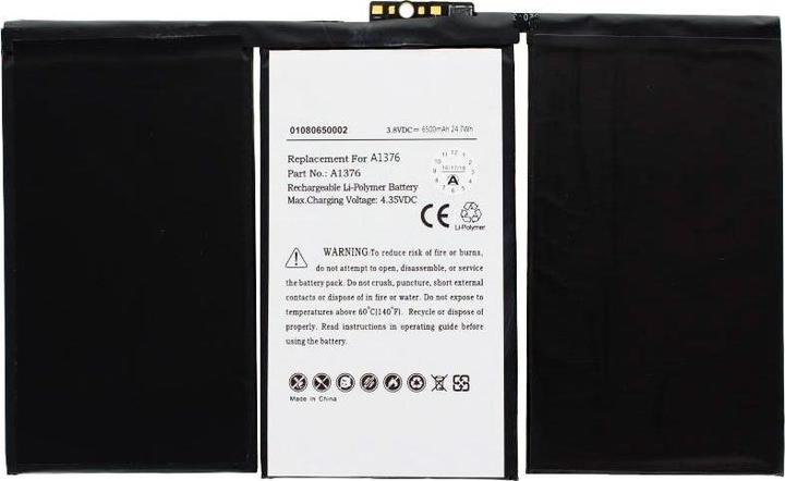Image du produit AccuCell Batterie iPad 2, 616-0561, A1316, A1376, A1395, A1396, A1397