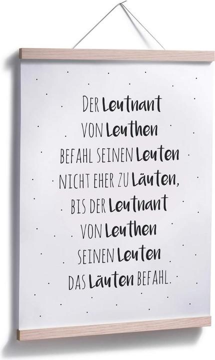 Produktbild Trenddeko Zungenbrecher - Der Leutnant von Leuthen (50 x 60 cm)