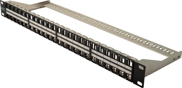 Image du produit Digitus Panneau de brassage 1U pour modules Keystone 48 ports 48,3cm 19 pouces noir RAL 9005