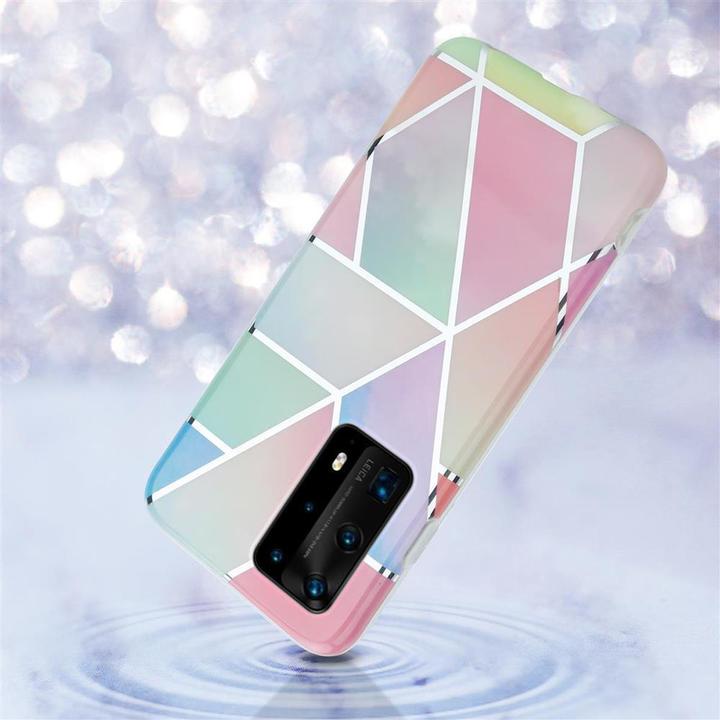 Actual product image Cadorabo IMD TPU Colorful Marble Cover (Huawei P40 Pro+)