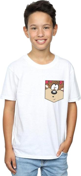 Image du produit Looney Tunes - T-shirt TASMANIAN DEVIL FACE FAUX POCKET - Garçon (152, 158)