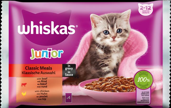 Immagine prodotto Whiskas Sacchetto Freshness 85g Selezione Classica in Salsa Junior 4-Pack (Junior, 4 pz., 370 g)