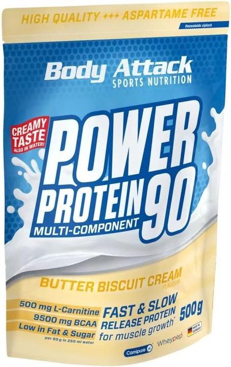 Image du produit Body Attack New Power Protein 90 (sachet de 500g) (Butter Biscuit, 1 pcs, 500 g)