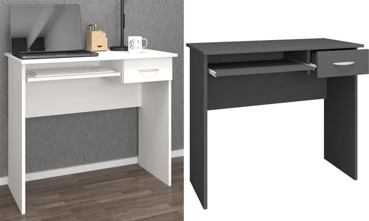 Produktbild VCM Holz Schreibtisch Computertisch Tastaturauszug Schublade Bürotisch Arusa L (85 x 50 x 75 cm)