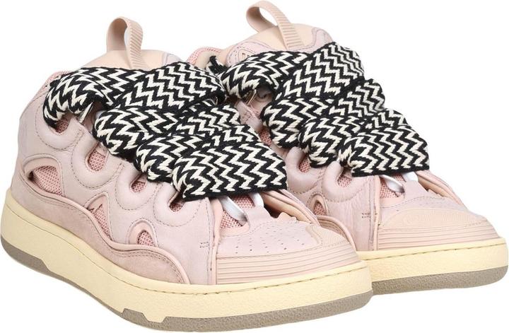 Immagine prodotto Lanvin curb sneakers in white and pink leather (36)
