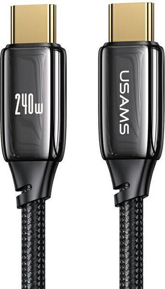 Actual product image Usams Charging Cable Type-C to Type-C - Black (2 m, USB 3.1)