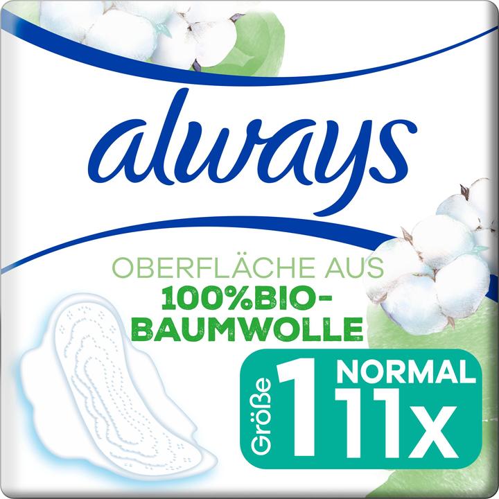 Actual product image Always Ultra Binde Cotton Protection Normal mit Flügeln Magic Paper (11 x, Sanitary pads)