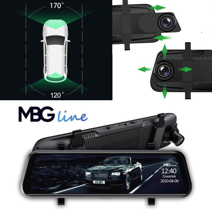 Image du produit MBG Line Enregistreur vidéo miroir HS900 Pro Sony (Microphone intégré, Écran intégré, Bluetooth, WiFi, QHD)